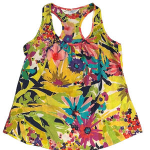 Trina Turk Yellow and Pink Sleeveless Tank Top​